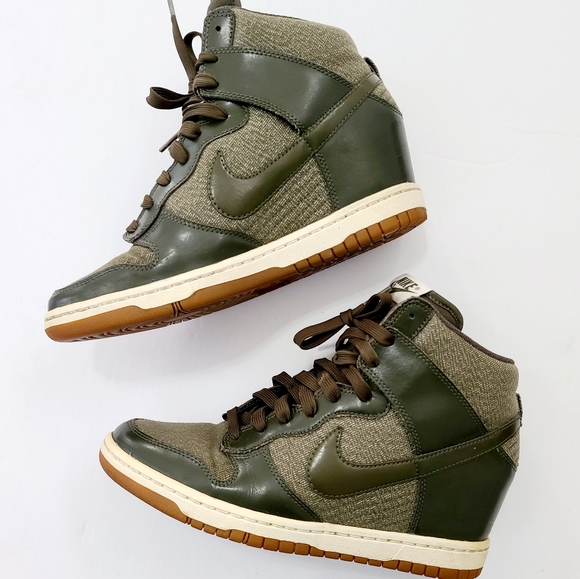 Nike Shoes - Nike Dunk Sky High Sneakers, Green, Size 9